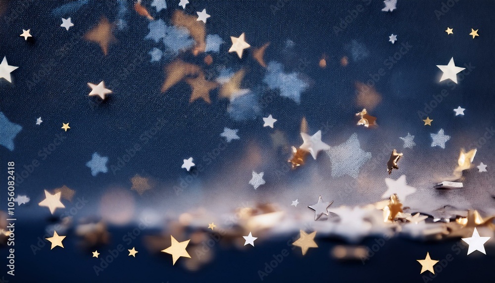 Golden stars on blue background Golden stars on blue background