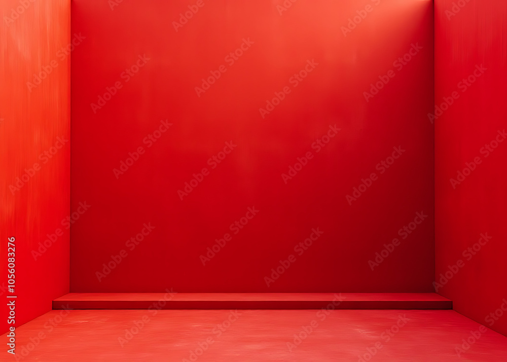 Red concrete walls form a smooth elegant background for photography or art projects. Red concrete walls form a smooth elegant background for photography or art projects.