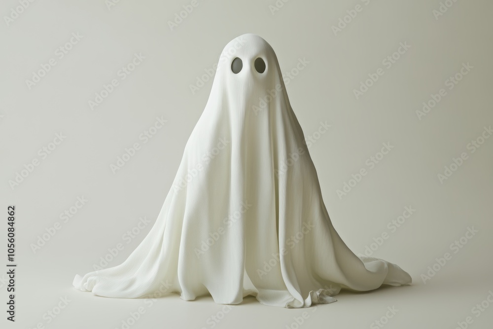 Isolated halloween ghost photography on white background for spooky seasonal decor ideas Isolated halloween ghost photography on white background for spooky seasonal decor ideas