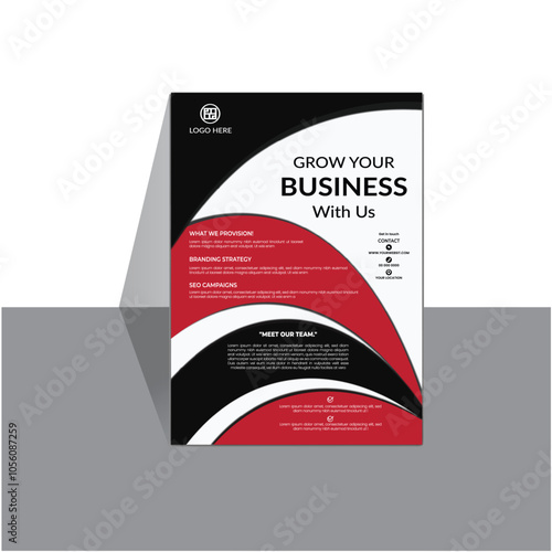 unique and stylish business black and pink Flyer design