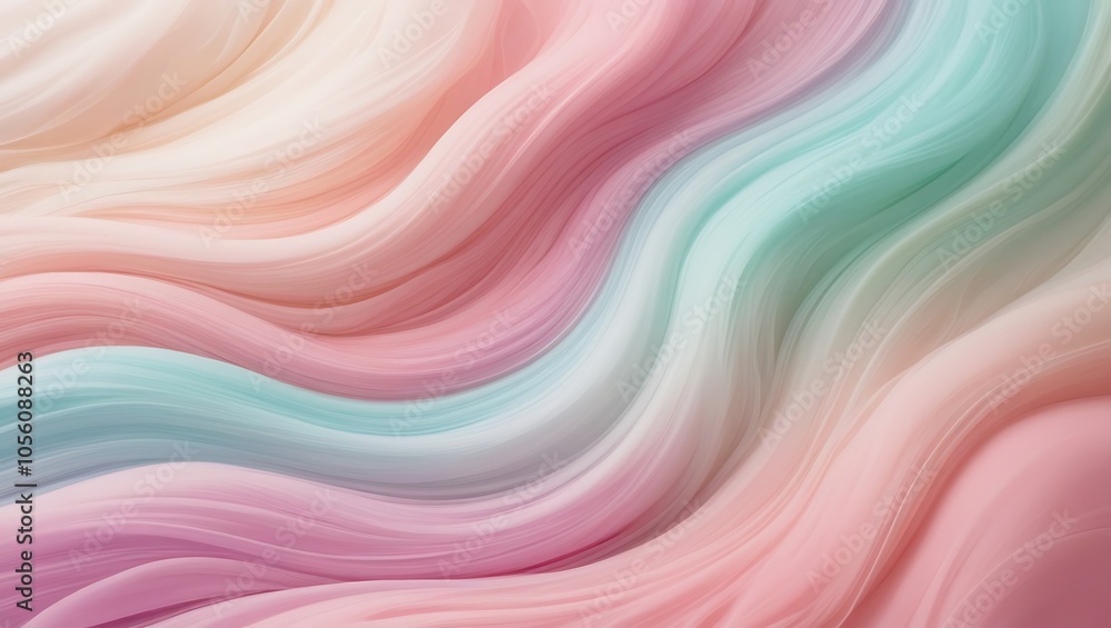 Fototapeta premium Soft swirling pastel colors background. Generative Ai.
