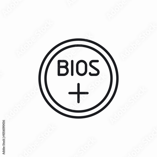 bios chip icon sign vector