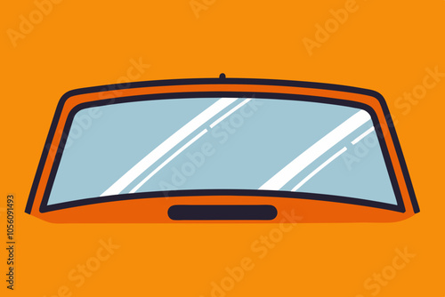 Vehicle windshield vector art illustration 