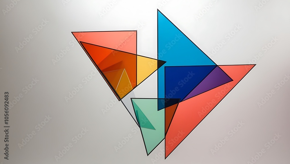 Abstract colorful geometric background. Generative Ai. Abstract colorful geometric background. Generative Ai.