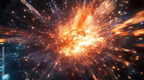 Fireworks burst explosion