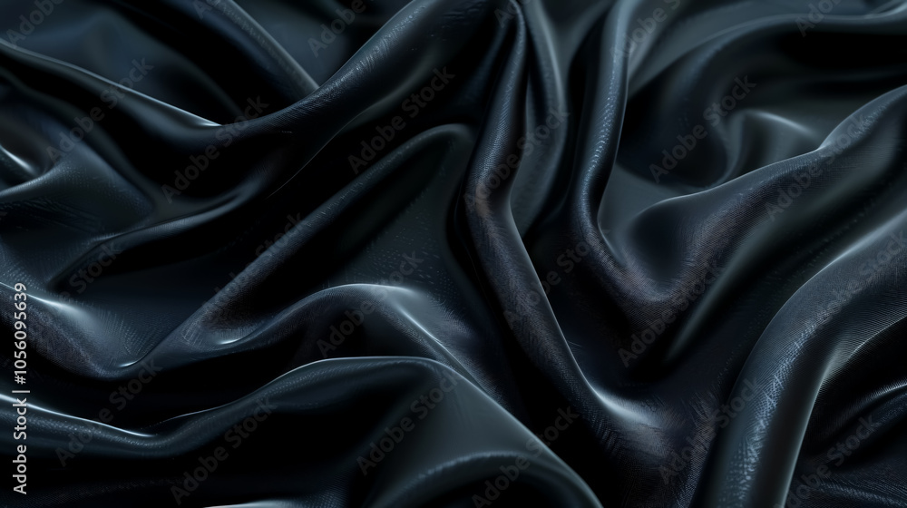 Black luxury fabric background with copy space. Black luxury fabric background with copy space.