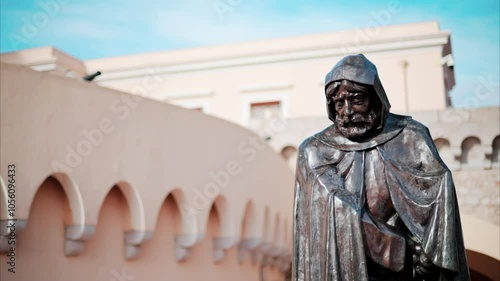 Statue of Prince Francois Grimaldi with the Palace at background, Monaco