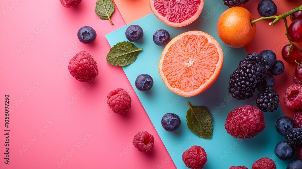 Explore a Vibrant Assortment of Fresh Fruits Set Against a Beautiful and Colorful Background, Perfect for Summer Explore a Vibrant Assortment of Fresh Fruits Set Against a Beautiful and Colorful Background, Perfect for Summer
