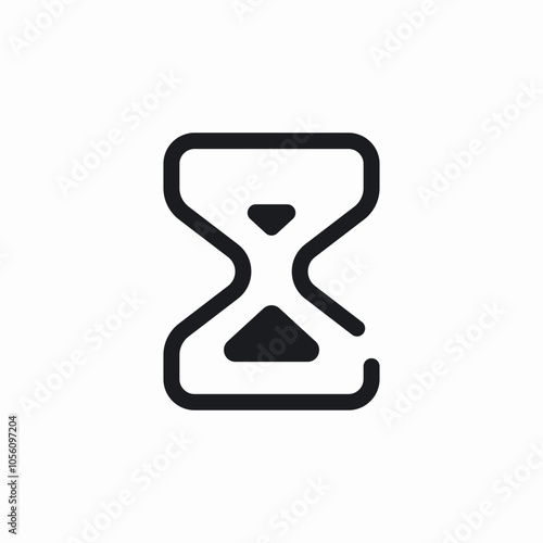 glass hour time icon sign vector