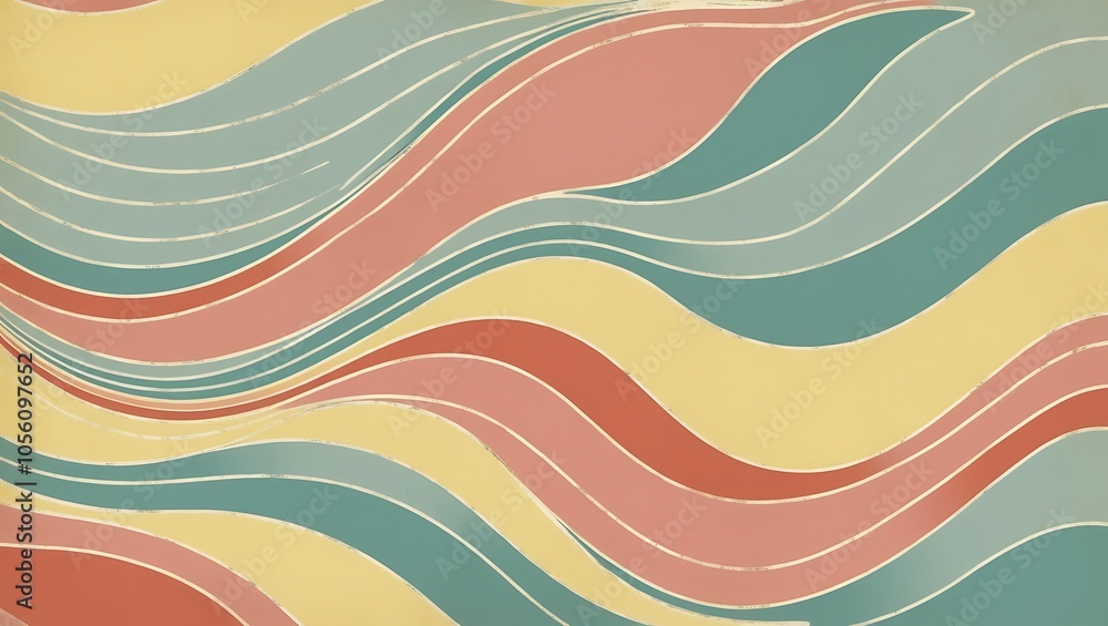 Abstract colorful background with waves. Generative Ai. Abstract colorful background with waves. Generative Ai.
