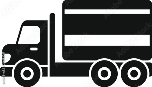 Cargo delivery truck quickly transporting goods across country, ensuring timely delivery of products