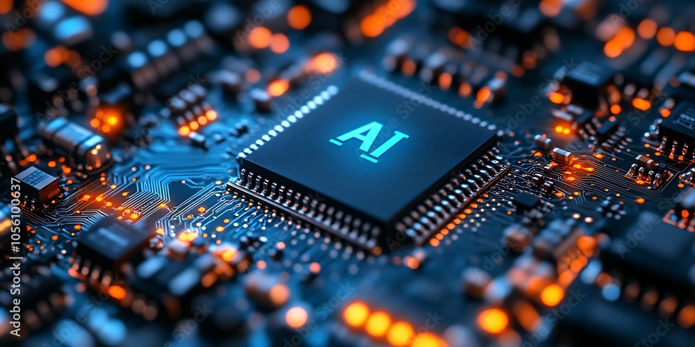 AI Micro-Chip Digital Electrical Board Background AI Micro-Chip Digital Electrical Board Background