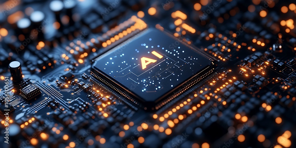 AI Micro-Chip Digital Electrical Board Background AI Micro-Chip Digital Electrical Board Background