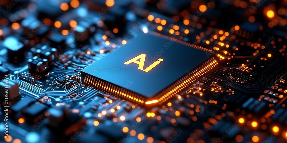 AI Micro-Chip Digital Electrical Board Background AI Micro-Chip Digital Electrical Board Background