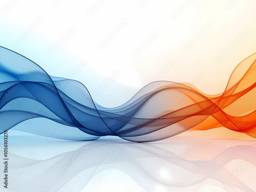 Abstract Blue and Orange Wave Background Abstract Blue and Orange Wave Background