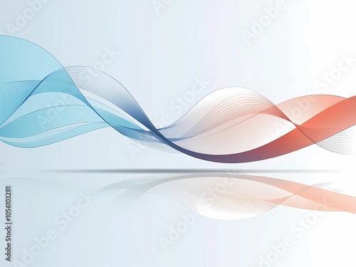 Abstract blue, pink, and orange Wave Background