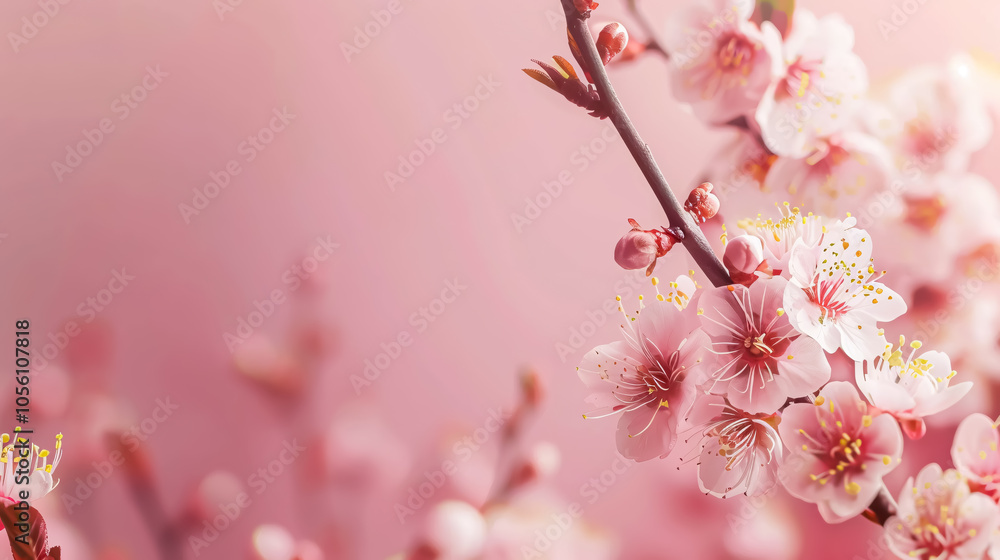 Blossoming apricot tree branches with copy space web banner: Springtime concept. Blossoming apricot tree branches with copy space web banner: Springtime concept.