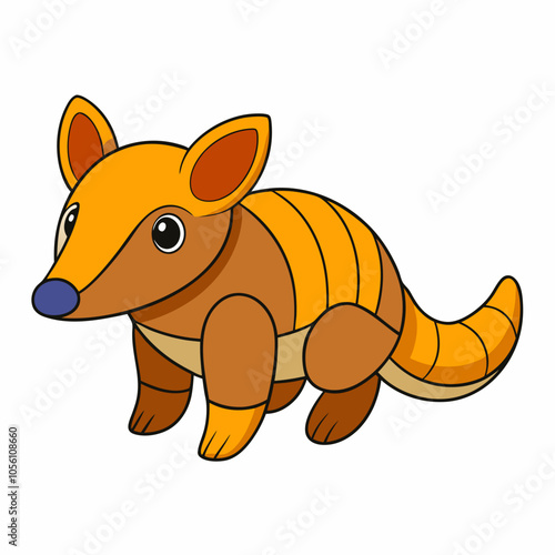 Cute Anteater Clipart - Adorable Cartoon Animal Vector Illustration