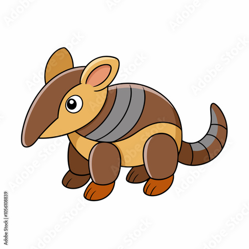 Cute Anteater Clipart - Adorable Cartoon Animal Vector Illustration