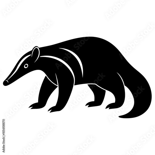 Cute Anteater Clipart - Adorable Cartoon Animal Vector Illustration