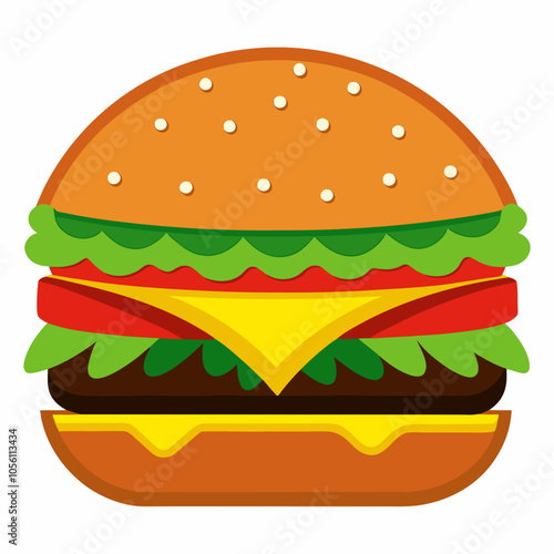 hamburger white background