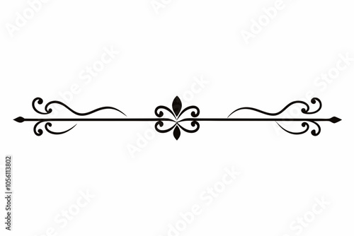 A decorative dividing line element on a white background
