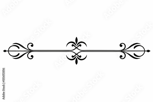 A decorative dividing line element on a white background