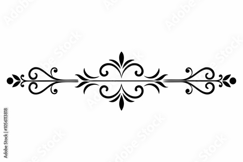 A decorative dividing line element on a white background