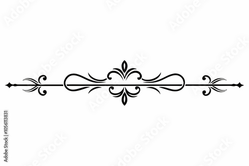 A decorative dividing line element on a white background