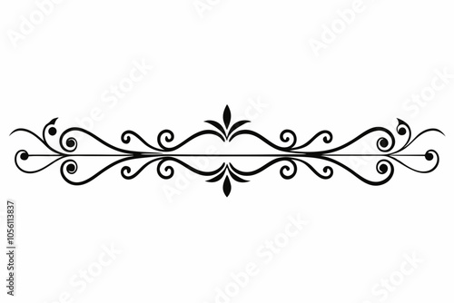 A decorative dividing line element on a white background