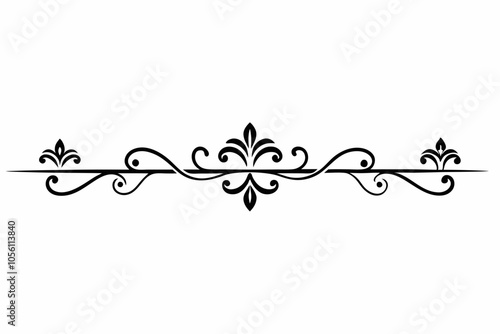 A decorative dividing line element on a white background