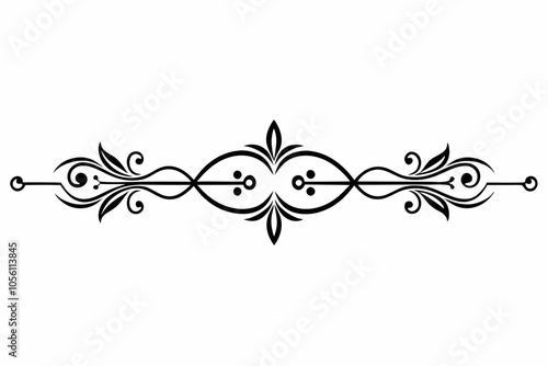 A decorative dividing line element on a white background