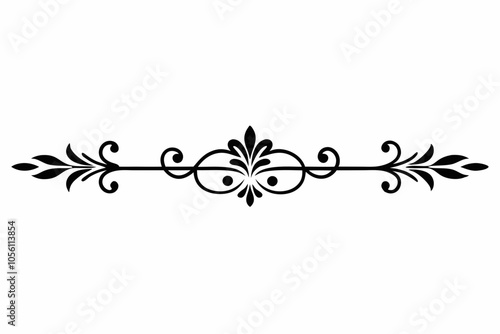 A decorative dividing line element on a white background