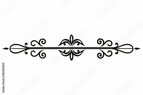 A decorative dividing line element on a white background