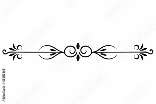 A decorative dividing line element on a white background