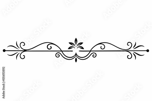 A decorative dividing line element on a white background