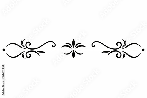A decorative dividing line element on a white background
