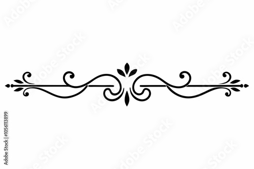 A decorative dividing line element on a white background