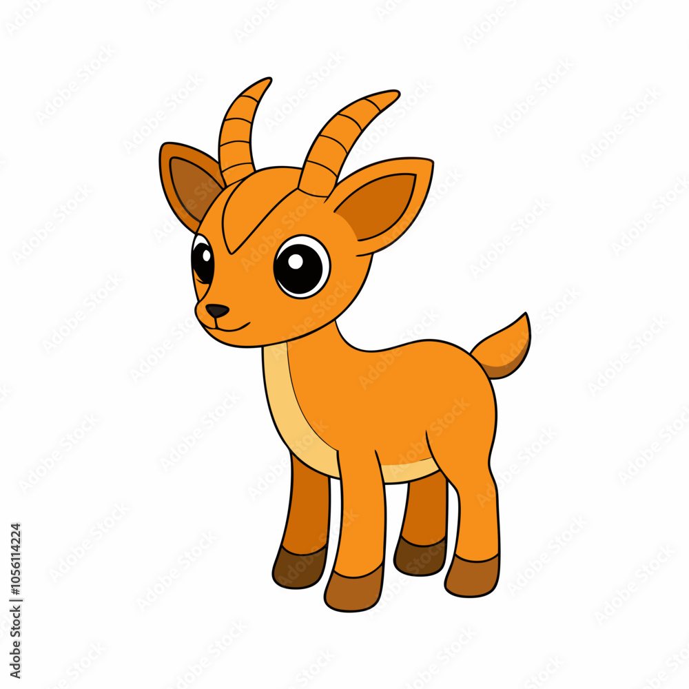 Cute Antelope Clipart - Adorable Wildlife Vector Illustration Cute Antelope Clipart - Adorable Wildlife Vector Illustration