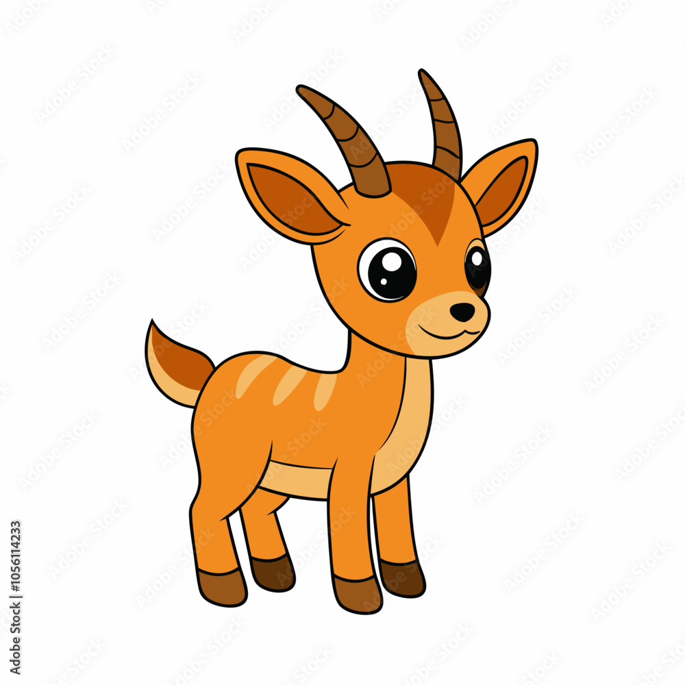 Cute Antelope Clipart - Adorable Wildlife Vector Illustration Cute Antelope Clipart - Adorable Wildlife Vector Illustration