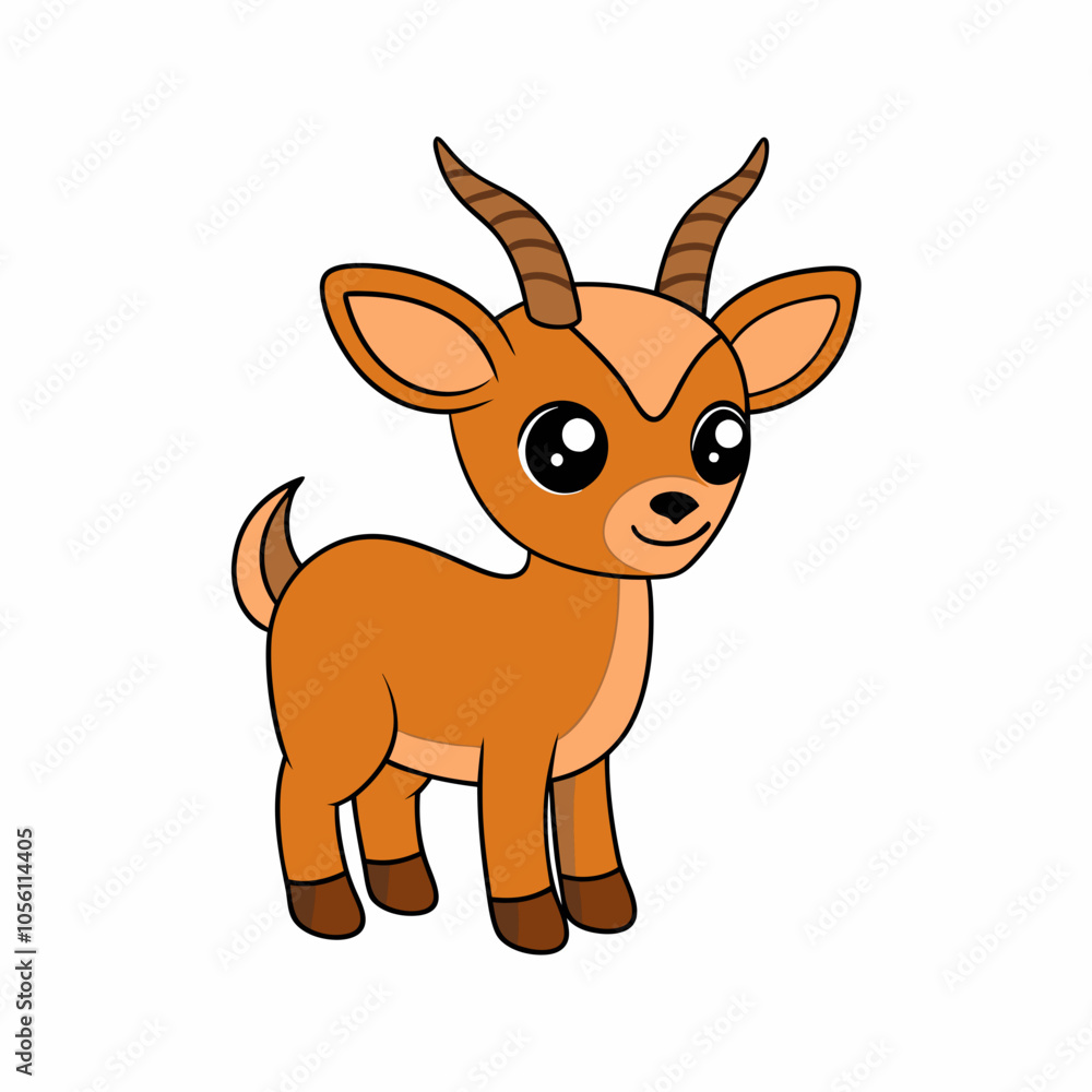 Cute Antelope Clipart - Adorable Wildlife Vector Illustration Cute Antelope Clipart - Adorable Wildlife Vector Illustration