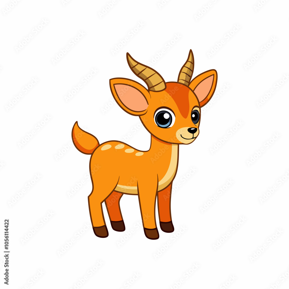 Cute Antelope Clipart - Adorable Wildlife Vector Illustration Cute Antelope Clipart - Adorable Wildlife Vector Illustration