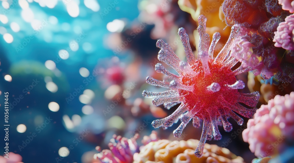 Underwater close up of coral and vibrant marine life. Underwater close up of coral and vibrant marine life.
