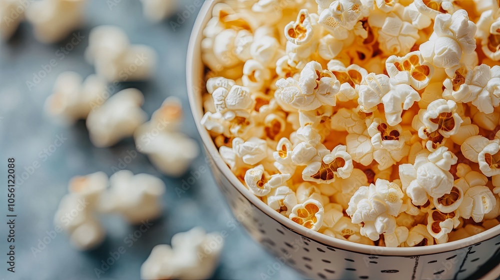 Close-up of a Bowl of Buttery Popcorn Close-up of a Bowl of Buttery Popcorn