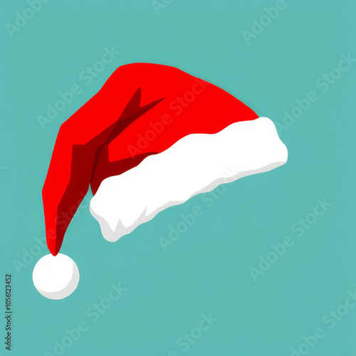 Weihnachtsmütze auf Türkis
