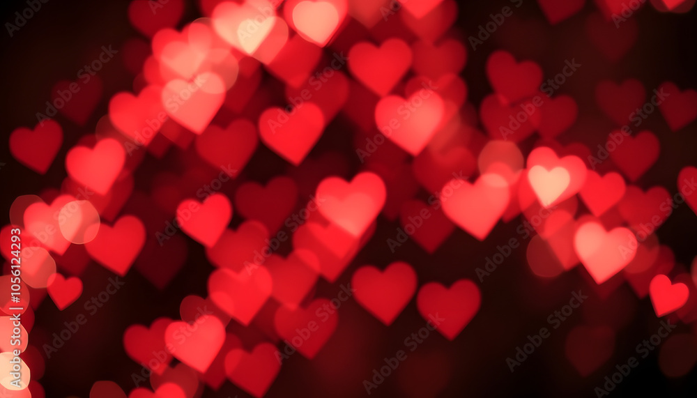 bokeh red hearts valentines day, love on black background design isolated with white highlights, png bokeh red hearts valentines day, love on black background design isolated with white highlights, png