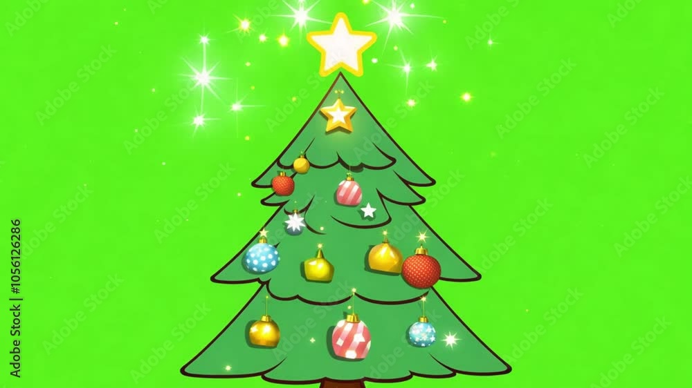 Christmas tree decorated animation on green screen. Cartoon Christmas Tree animation on a green screen. Cartoon Christmas Tree with key color. Christmas elements. Chroma key 4k video Merry Christmas Christmas tree decorated animation on green screen. Cartoon Christmas Tree animation on a green screen. Cartoon Christmas Tree with key color. Christmas elements. Chroma key 4k video Merry Christmas
