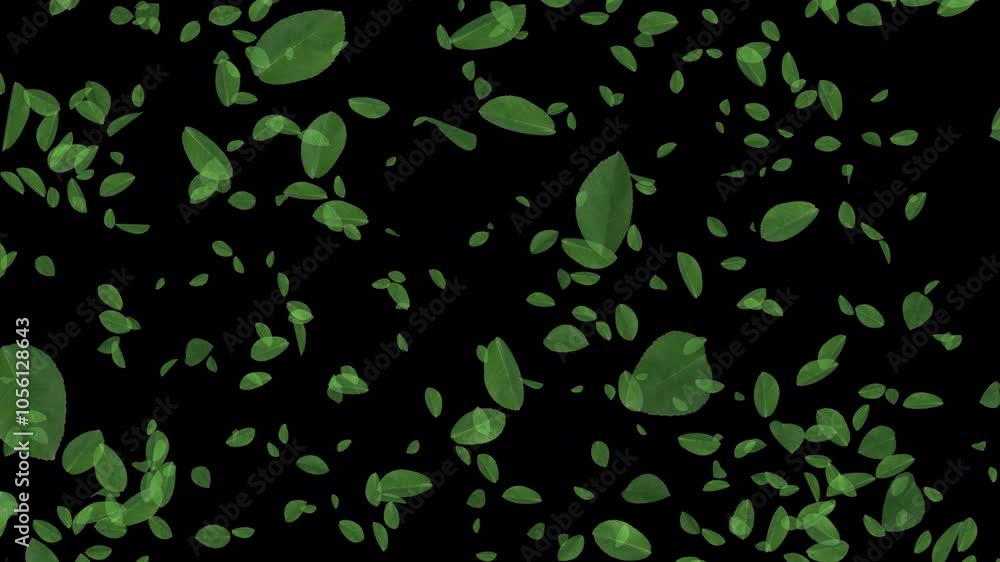 Cherry Leaves Explosion. Burst of Cherry Leaf. Leaf Shape Particles Blast. Transparent Background. Alpha Channel Cherry Leaves Explosion. Burst of Cherry Leaf. Leaf Shape Particles Blast. Transparent Background. Alpha Channel