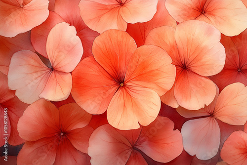 Wallpaper Mural A vibrant display of soft coral flowers, creating a visually stunning and serene floral arrangement. Torontodigital.ca