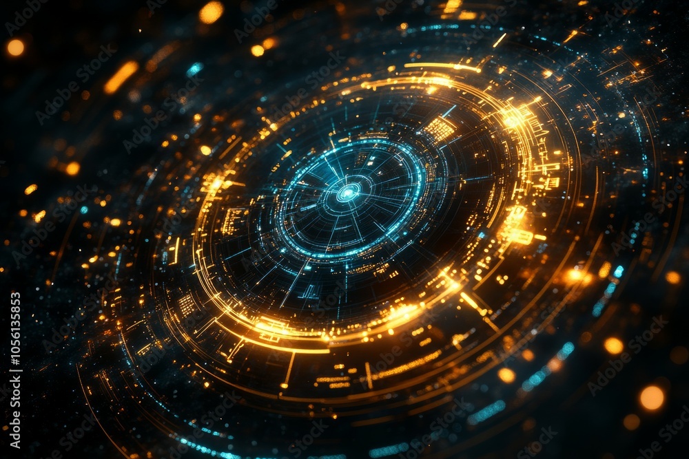 Abstract time machine, set against a black background. Abstract time machine, set against a black background.